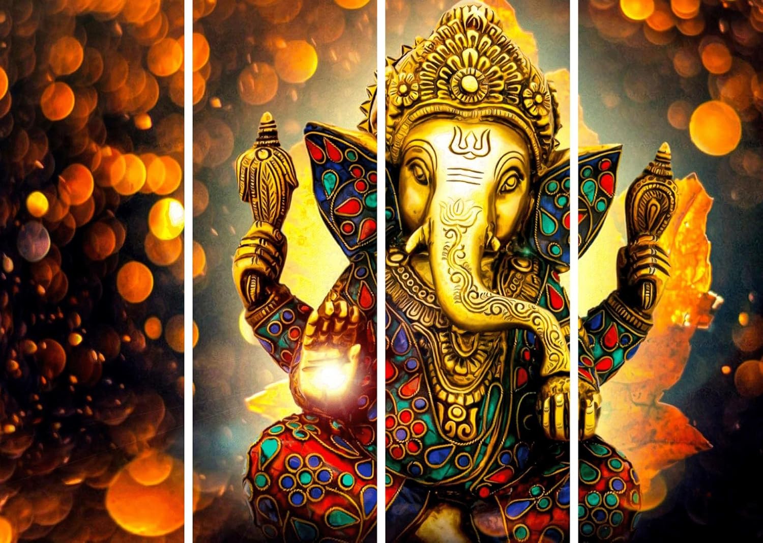 inep-b0bbplz8mm-side-view-of-ganesha-ga-ga_-4-panel-divine-wall-art-fiesta-showcasing-splash-proof,-scratch-resistant-frames.jpg